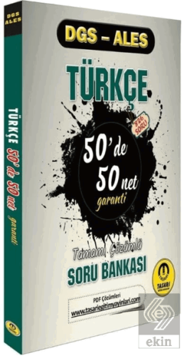 DGS ALES Türkçe 50 de 50 Net Garanti Soru Bankası