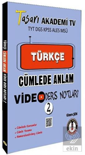 DGS Türkçe Cümlede Anlam Video Ders Notları - 2