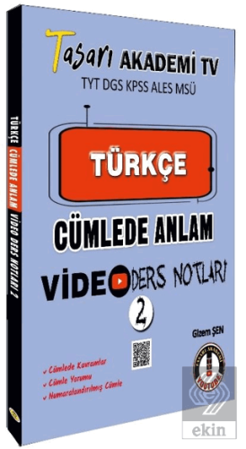 DGS Türkçe Cümlede Anlam Video Ders Notları - 2