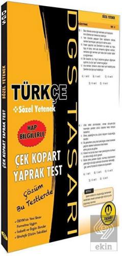 DGS Türkçe Yaprak Test Tasarı Yayıncılık