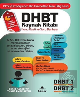 DHBT Kaynak Kitabı Konu Özeti ve Soru Bankası