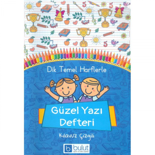 Dik Temel Harflerle Güzel Yazı Defteri Kılavuz Çiz