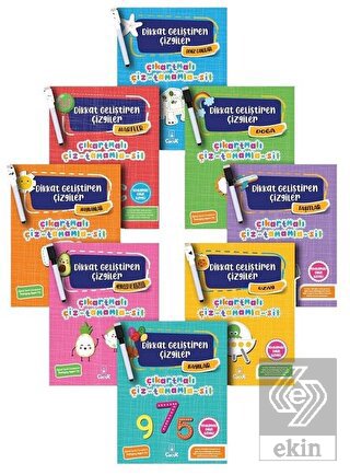 Dikkat Geliştiren Çizgiler Serisi (8 Kitap Takım)