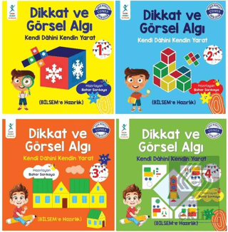 Dikkat ve Görsel Algı Evde Eğitim Seti - 4 Kitap