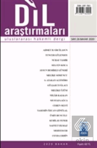 Dil Araştırmaları Uluslararası Hakemli Dergi Sayı: 26 Bahar 2020
