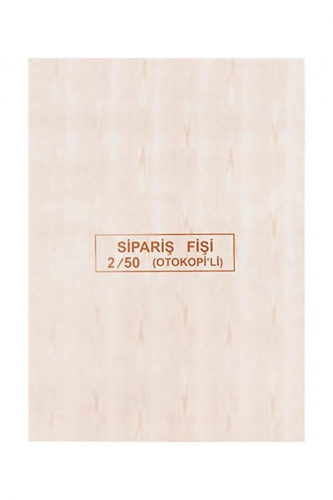 DİLMAN SİPARİŞ FİŞİ 2/50 2N OTOKOPİLİ