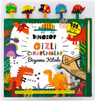 Dinozor Gizli Çıkartmalar Boyama Kitabı Kolektif Büyülü Fener Yayınlar