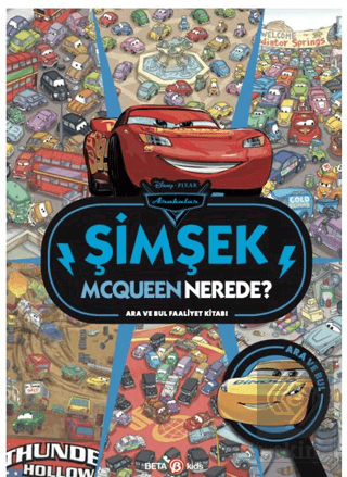 Disney Arabalar Şimşek Mcqueen Nerede? Ara ve Bul Faaliyet Kitabı