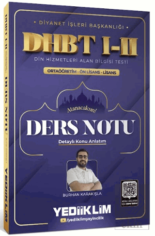 Diyanet İşleri Başkanlığı DHBT I-II Ortaöğretim - Ön Lisans - Lisans Ders Notu