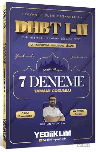 Diyanet İşleri Başkanlığı DHBT I-II Ortaöğretim - Önlisans - Lisans Tamamı Çözümlü 7 Deneme