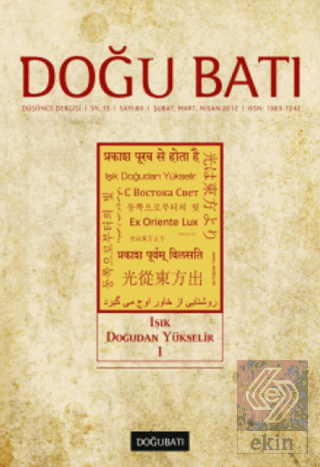 Doğu Batı Düşünce Dergisi Sayı: 60 Işık Doğudan Yü