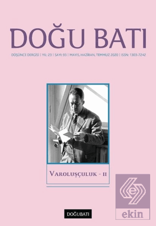 Doğu Batı Düşünce Dergisi Yıl: 23 Sayı: 93 - Varoluşçuluk - 2