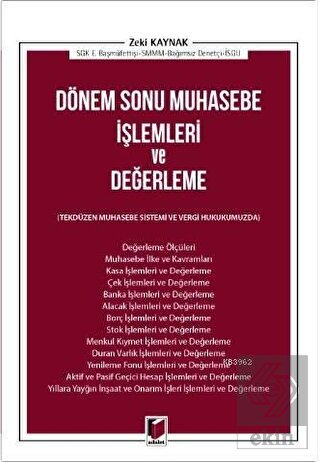 Dönem Sonu Muhasebe İşlemleri ve Değerleme