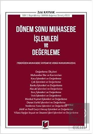 Dönem Sonu Muhasebe İşlemleri ve Değerleme