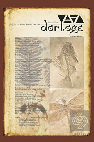Dörtöğe Felsefe ve Bilim Tarihi Yazıları Hakemli D