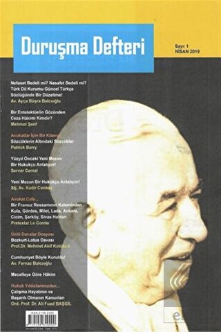 Duruşma Defteri Sayı: 1 Nisan 2019