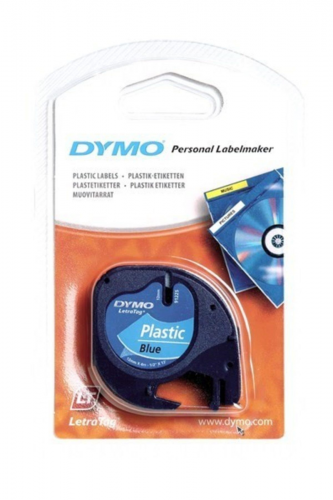 DYMO LetraTag Plastik Şerit(12mmX4mt),Mavi(59426)