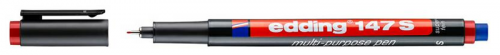 Edding (E-147S) Asetat Kalemi Silgili Kırmızı