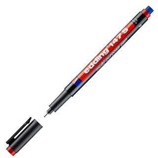 Edding (E-147S) Asetat Kalemi Silgili Kırmızı