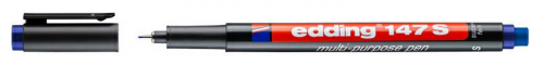 Edding (E-147S) Asetat Kalemi Silgili Mavi