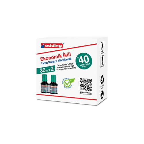 Edding (E-BT30) Mürekkep 30ML Yeşil 2 Li Kutu