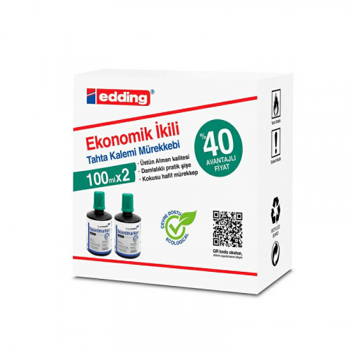 Edding Legamaster Mürekkep 100 ml Yeşil 2 li Kutu
