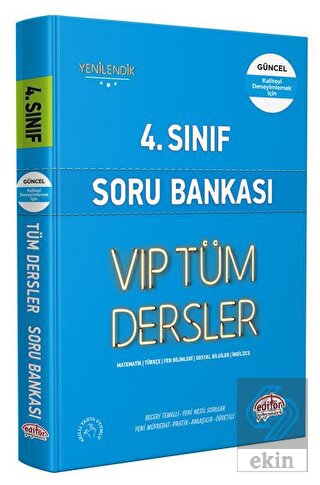 Editör 4. Sınıf LGS VİP Tüm Dersler Soru Bankası