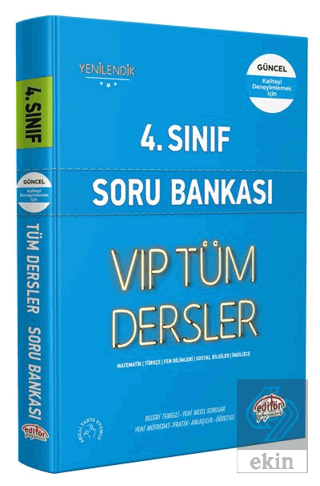 Editör 4. Sınıf  VİP Tüm Dersler Soru Bankası