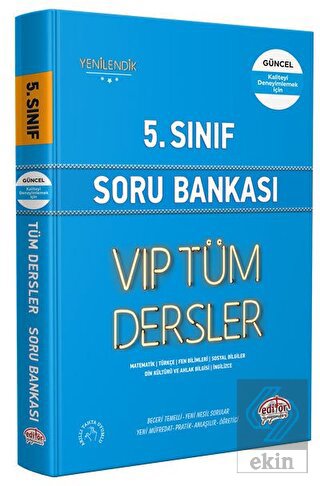 Editör 5. Sınıf LGS VİP Tüm Dersler Soru Bankası