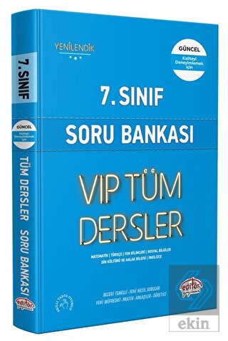 Editör 7. Sınıf LGS VİP Tüm Dersler Soru Bankası