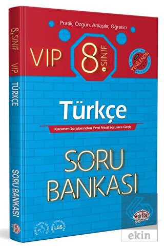 Editör 8. Sınıf VIP Türkçe Soru Bankası