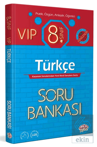 Editör 8. Sınıf VIP Türkçe Soru Bankası