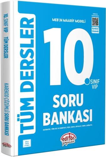 Editör Yayınları 10. Sınıf VIP Tüm Dersler Soru Bankası