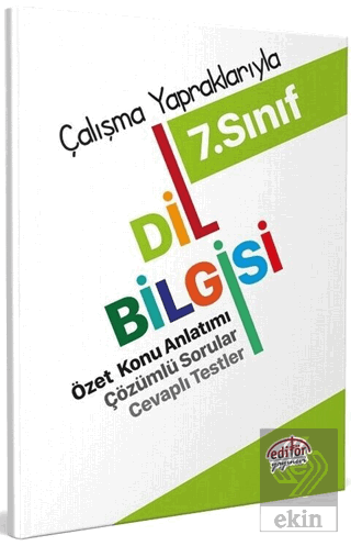 Editör Yayınları 7. Sınıf Dil Bilgisi Özet Konu An