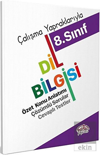 Editör Yayınları 8. Sınıf Dil Bilgisi Özet Konu An