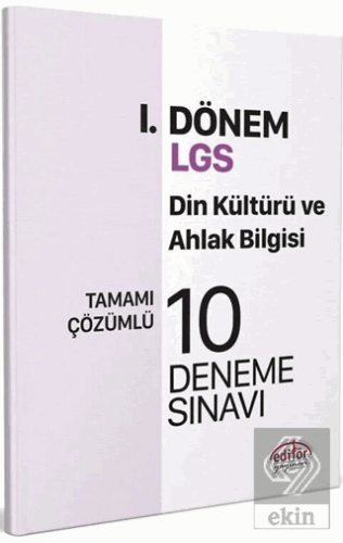Editör Yayınları 8. Sınıf LGS Din Kültürü ve Ahlak