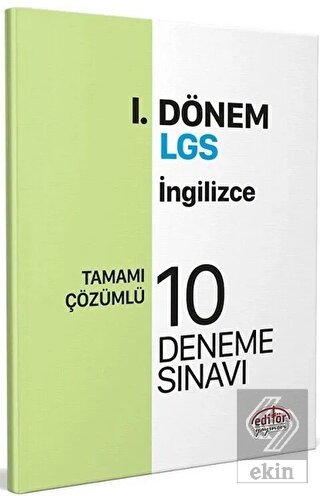 Editör Yayınları 8. Sınıf LGS İngilizce 1. Dönem 1