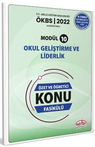 Editör Yayınları Başöğretmen Modül 10 Okul Geliştirme ve Liderlik Özet ve Öğretici Konu Anlatımı