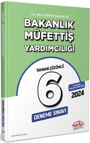 Editör Yayınları MEB Bakanlık Müfettiş Yardımcılığı Tamamı Çözümlü 6 Deneme Sınavı