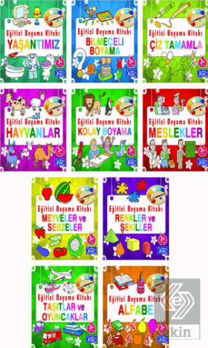 Eğitici Boyama Seti - 10 Kitap
