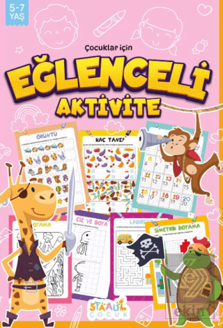 Eğlenceli Aktivite Kitabım - Çocuklar için Eğitici ve Etkinlikli Aktiv