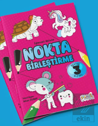 Eğlenceli Aktivite Nokta Birleştirme - Boyama ve Aktivite Kitabı - Sev