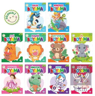 Eğlenceli Boyama Seti (10 Kitap)