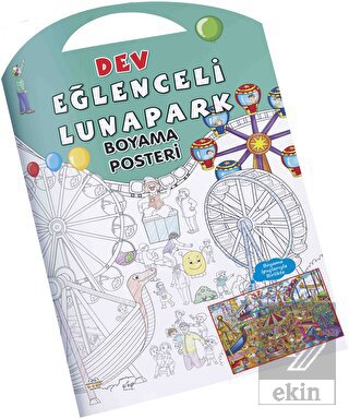 Eğlenceli Lunapark Dev Boyama Posteri