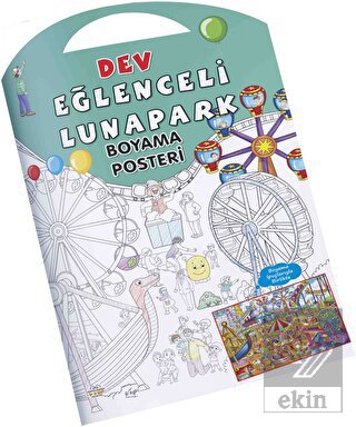 Eğlenceli Lunapark Dev Boyama Posteri