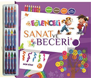 Eğlenceli Sanat ve Beceri Mor Kitap (7 Yaş)