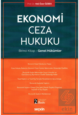 Ekonomi Ceza Huk.(Birinci Kitap -Genel Hük) 2.Bsk