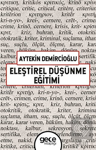 Eleştirel Düşünme Eğitimi