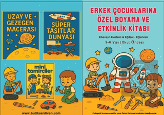 Erkek Çocuklarına Özel Boyama ve Etkinlik Kitabı