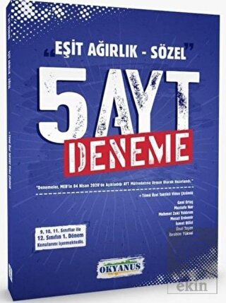 Eşit Ağırlık - Sözel 5 AYT Deneme